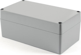 Aluminum die cast enclosure, (L x W x H) 221 x 120 x 90 mm, gray (RAL 7046), IP68, 1590Z155GY