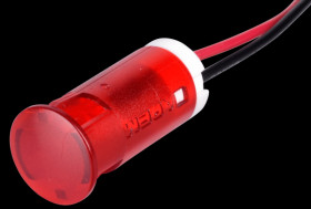 QS123XXR12 Indicator LED, 12 V DC, 12 mm, wired, red