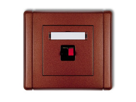 FLEXI Gniazdo głośnikowe pojedyncze brązowy metalik 9FGG-1 KARLIK