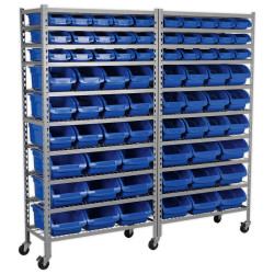 Sealey TPS72 Mobile Bin Storage System 72 Bins