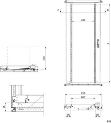Szafa wychylna Spacial SF/SM 19 cali — 2000x800mm — 40modułów NSYRSW40