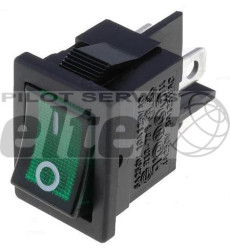 Przeł. kołys. podśw. mały ON-OFF 12V zielony