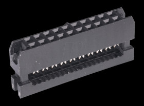 2x 10-pole pin header, straight, RM 2.00