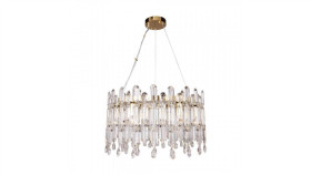 Lampa Wisząca Crown Kolor Złoty/Przezroczysty Metal/Szkło, 6Xe14 Ip20...