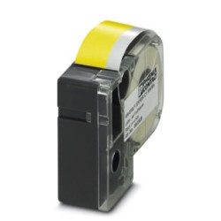 Etykieta termiczna ciągła w kasecie żółta z czarnym nadrukiem 18mm MM-EMLF (EX18)R C1 YE/BK do drukarki THERMOFOX 0803943