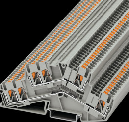 3210600 Double-deck terminal block, PTTBS 2.5 Twin, gray