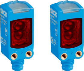 Czujniki fotoelektryczne Przez wiązkę Wersja miniaturowa SICK PNP/NPN zakres 10 m Precyzyjne światło LED