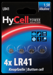 1516-0025 4x Ansmann HyCell alkaline button cells, LR41