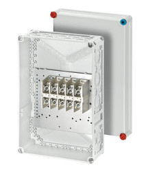 Puszka do instalacji wewnętrznych szara IP65 300x450x170 z zaciskami 5-biegunowa 150 mm2 K 1205 HPL3900222
