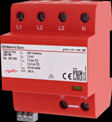 941406 Combined arrester, TN-S ,(4+0 configuration) remote signalling c