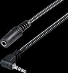 A 53-0,2 WL 90° 3.5-mm 3-pin male to female, 0.2 m