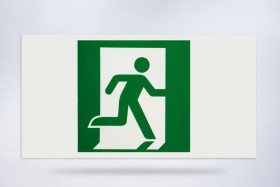 Piktogram folia biała, wzór prosty, 153x337 mm - PI22