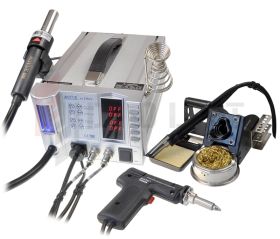 Stacja lutownicza 3w1 AOYUE Int 2703A+ HOTAIR + LUTOWNICA KOLBOWA + ROZLUTOWNICA