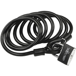 Burg W&#xE4;chter 2660 Spiral Cable Lock Black Key Lock Aluminium Robust