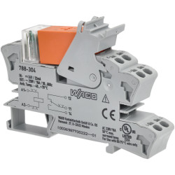 WAGO 788-304 24VDC 16A SPDT-CO DIN Rail Mountable Relay Module