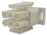 TEC2X3W Obudowa złącza, typ obudowy: wtyk (męska), 6pin, 2x3 (można użyć terminali męskich lub żeńskich) raster pinów: 6.35mm -