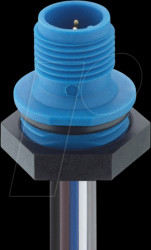 1230 04 T16CW104 0,5M Panel mount connector, M12, 4-pin, male, blue