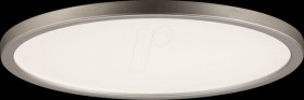 92946 LED recessed panel Areo, 12 W, 3000 K, round, nickel