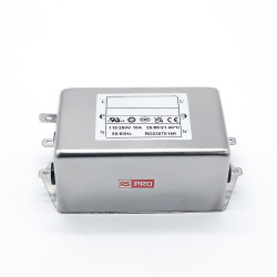 Filtr sieciowy 10A 1-fazowy 330kΩ 115/250 V AC 50 → 60Hz 2 x 8,0mH RS PRO Montaż w obudowie