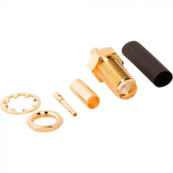 Złącze RF, montaż typu Przegroda czołowa Żeński typ złącza Złącze SMA Połączenie zagniatane