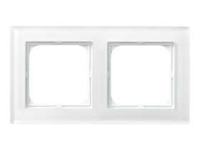 SONATA PRESTIGE Ramka 2 podwójna szklana 6 mm szkło białe R-2RG/31 OSPEL