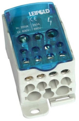 Blok rozdzielczy, mostek łączeniowy 250 A 1x35-120mm,2x6-25mm,5x2,5-16mm,4x2,5-10mm UKK250A