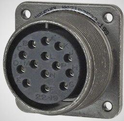 Złącze 14-pinowe Męski Amphenol Industrial Żeński MIL-DTL-5015 rozmiar 22
