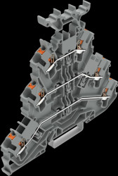 2202-3231 Three-tier feed-through terminal, dia. 0.25 - 2.5 mm, L/L/L