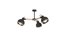 Żyrandol Oval Black 3Xe27 Mlp8662 Milagro