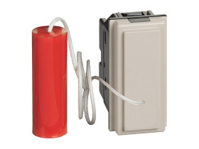 LIVING NOW Przycisk z cięgnem NO/NC - 1 moduł - piaskowy beż KM4033 LEGRAND