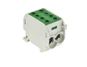 Złączka szynowa jednopolowa ZGX 1x70/2x50 mm2 zielona (Al/Cu) ENE-00522