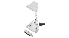 Osłona tylna D-Sub 25 -pinowe Cynk Wpust boczny Encitech Connectors DB