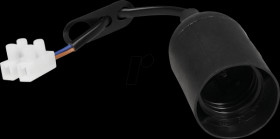 1451678 E27 renovation socket, black, 11-cm cable
