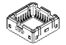 Gniazdo IC 0.9mm 32-pinowe Żeński SMD Molex