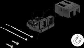 85842 Keystone empty housing, 2 port, black