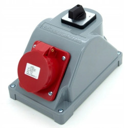 Rozdzielnica budowlana typ COMBOPOL 32A/5 + wyłącznik 0-1, obudowa natynkowa, ELS Elektrotechnika, N001-01