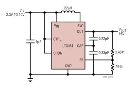 Micropower Boost Converter with Integrated Schottky and Output Disconnect in ThinSOT