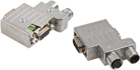 Złącze D-Sub 9-pinowe Męski Kąt Proste Montaż na kablu