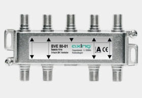 Rozgałęźnik 8-krotny telewizyjny 5-106MHz 1-we, 8-wy pasmo TV i SAT, bez przesyłu napięcia BVE 80-01