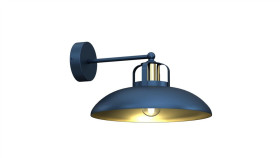 Kinkiet Felix Navy Blue/Gold 1Xe27 Mlp7712 Milagro