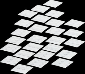 Reflected light foil, 25 x 25 x 0.4 mm for reflected light barriers, E21234