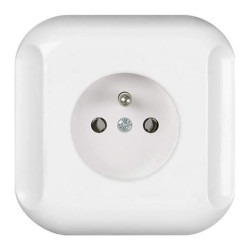 TURKUS Gniazdo pojedyncze z/u białe GNt-16T