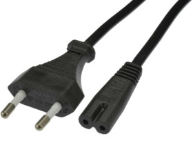 Kabel zasilający 230V 2,5A audio 3m czarny