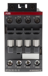 Stycznik 48 →130 V AC/DC ABB styki: 3 4 kW 7 A 3NO Montaż na szynie DIN Śruba 1SBL137001R1210 AF09-30-10-12