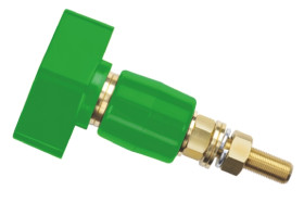 Wtyk montażowy, Zielony, 200A, M12 x 1, izolacja: Tak, 1kV 4mm