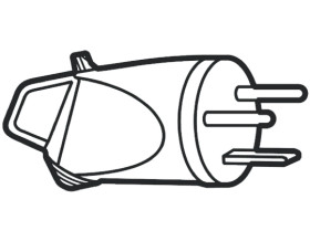 Złącze sieciowe Wtyczka Montaż na kablu 2P+E 20A