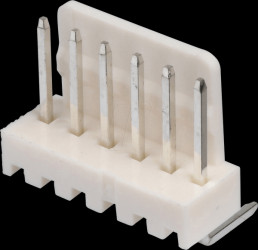 Print connector, single connector, angled, 6-pin