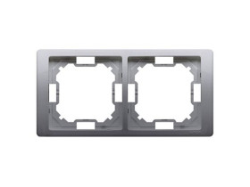 SIMON BASIC NEOS Ramka 2 podwójna uniwersalna inox metalizowana BMRC2/21 KONTAKT SIMON