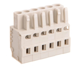 Gniazdo MCS-MIDI Classic 6-biegunowe jasnoszare raster 5mm 721-106/026-000 /50szt./