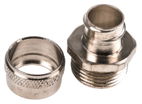 Łącznik do kanałów kablowych Adaptaflex gwint M20 16mm Złącze proste Mosiądz IP54 Srebrny